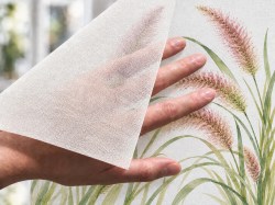 Zelfklevend textiel raamfolie lampenpoetsersgras met zachte roze pluimen2